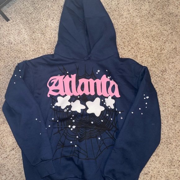 Navy blue Atlanta spider hoodie